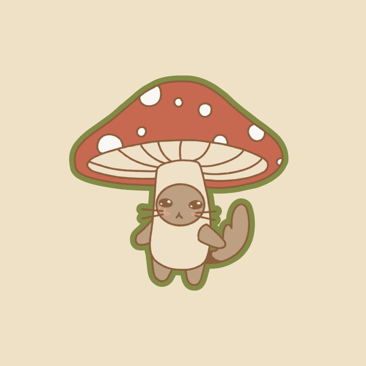 Mushroom Cat Sticker
