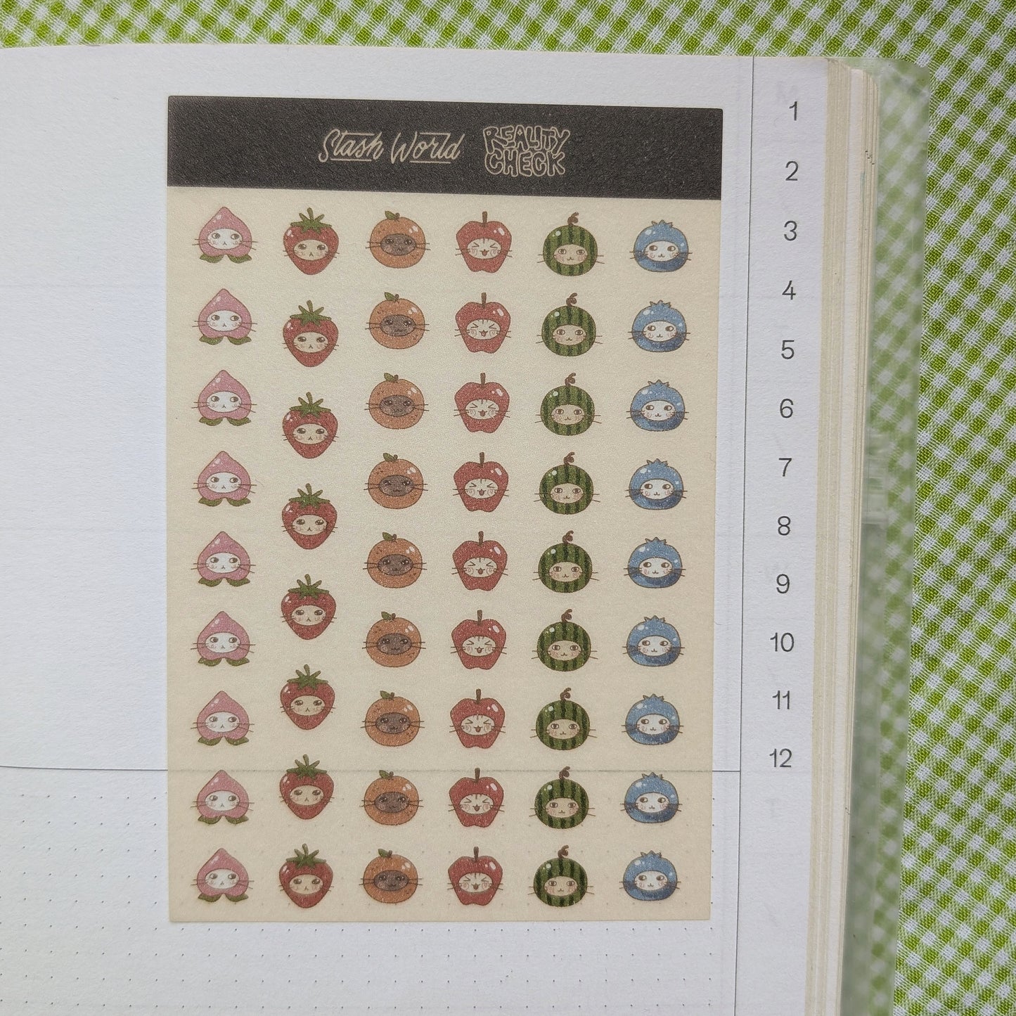 Fruit Cats Washi Sticker Sheet