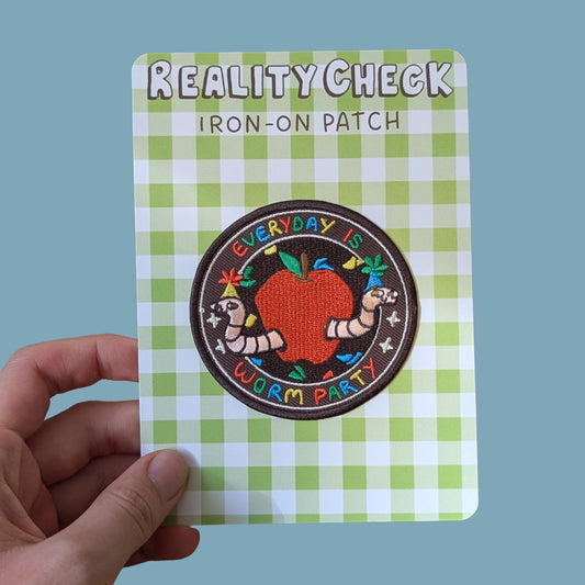 Worm Party Iron-On Patch