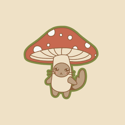 Mushroom Cat Sticker