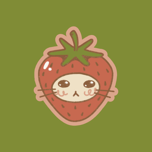 Strawberry Cat Sticker
