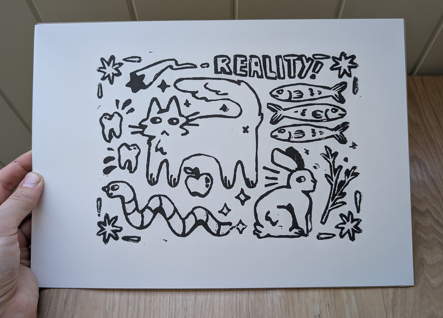 Reality Lino-Print